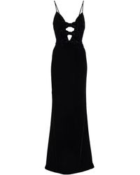 Alessandra Rich - Velvet Dress With Bow Decoration - Lyst