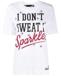 Moschino - Slogan Printed T-Shirt - Lyst