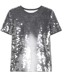Sportmax - Allover Sequin Embellished T-Shirt - Lyst
