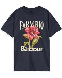 Barbour - X Farm Rio Floral-Print T-Shirt - Lyst