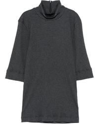 Brunello Cucinelli - High-Neck Ribbed Top - Lyst