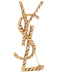 Saint Laurent - Opyum Ysl Twisted Brooch - Lyst