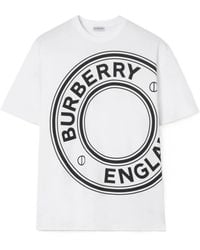 Burberry - Logo Graphic Cotton T-Shirt - Lyst