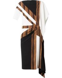 Burberry - Flag Print Asymmetric Dress - Lyst