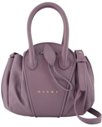 Marni - Logo Stamped Tulipea Small Handbag - Lyst