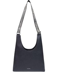 Calvin Klein - Large Shoulder Bag With Adjustable Webbing - Lyst