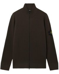 Stone Island - Loose-Fit Zip-Up Jumper With Ribbed Trims - Lyst