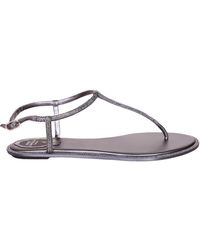 Rene Caovilla - Round-Toe Flat Sandals - Lyst