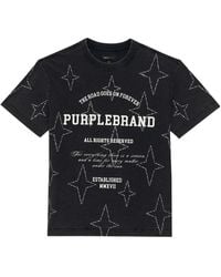 Purple Brand - Crystal-Embellished Cotton T-Shirt - Lyst