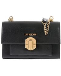 Moschino - Logo-Plaque Chain-Link Cross Body Bag - Lyst