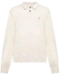 AllSaints - Knitted Polo Shirt - Lyst