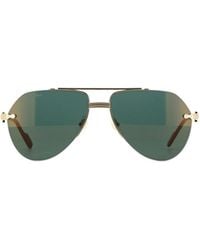 Cartier - Aviator Frame Sunglasses - Lyst