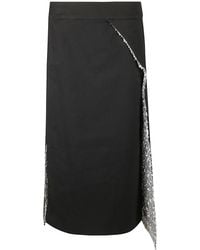 Rabanne - Rabanne Asymmetric Side Slit Skirt - Lyst