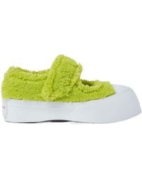 Marni - Pablo Furry Mary Janes Flat Shoes - Lyst