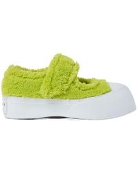 Marni - Pablo Furry Mary Janes Flat Shoes - Lyst