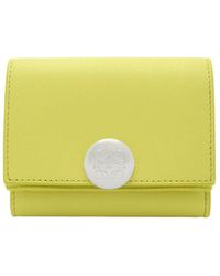 Loewe - Portefeuille À Trois Volets Pebble En Cuir De Veau Nappa Brillant - Lyst