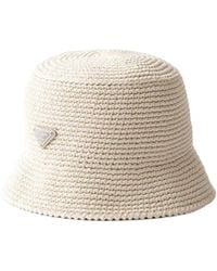 Prada - Crochet Bucket Hat - Lyst