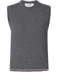 Thom Browne - Sleeveless Crewneck Top - Lyst