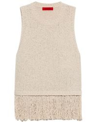 MAX&Co. - Round Neck Sleeveless Knit Top - Lyst