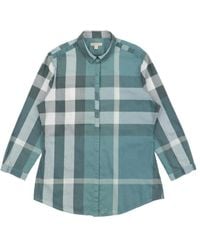 Burberry - Plaid Long-Sleeved Shirt - Lyst