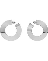 Alaïa - Alaïa Blade Disc-Shaped Blade Hoop Earrings - Lyst