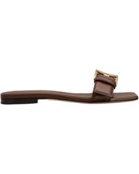 Tod's - Square-Toe Flat Sandals - Lyst