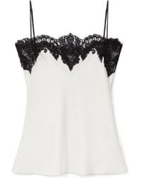 Stella McCartney - Sleeveless Lace Satin Top - Lyst