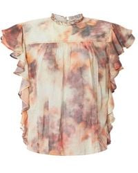 Isabel Marant - Isabel Marant Étoile Daliyane Ruffle-Sleeved Blouse - Lyst