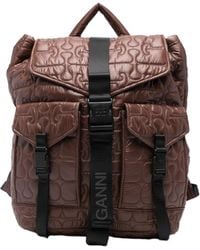Ganni - Quilted Backpack - Lyst