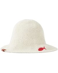 STAUD - Crocheted Logo-Embroidered Cotton Hat - Lyst