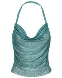 GIUSEPPE DI MORABITO - Embellished Net Halter Top - Lyst