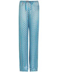 Dries Van Noten - Pachas Striped Straight-Leg Devoré Trousers - Lyst