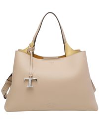 Tod's - Logo Embossed Top Handle Bag - Lyst
