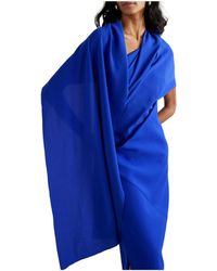 ROKSANDA - Cape-Effect Draped Crepe Midi Dress - Lyst