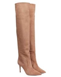 Gianvito Rossi - Solid Color Leather Knee-High Boots - Lyst