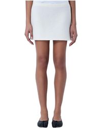 Rier - Side-Slit Wool Mini Skirt - Lyst