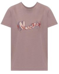 Moncler - Logo Printed Crewneck T-Shirt - Lyst
