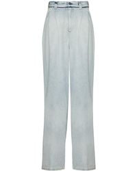 Maison Margiela - Memory Wide-Leg Pleated Jeans - Lyst