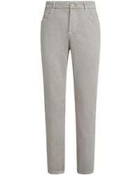 Brunello Cucinelli - Logo-Patch Straight Leg Jeans - Lyst