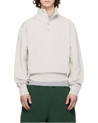 Entire studios - Buttoned Stand-Collar Sweater - Lyst