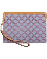 Celine - Small Pouch With Strap Cuir Triomphe - Lyst