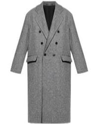 AllSaints - Ezra Herringbone Coat - Lyst