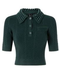 Pinko - Embellished Polo Sweater - Lyst