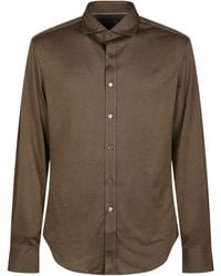 Canali - Slim Fit Long Sleeve Shirt - Lyst