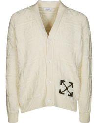 Off-White c/o Virgil Abloh - V-Neck Knitted Cardigan - Lyst