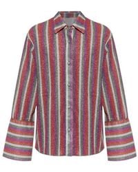 Oséree - Oséree Striped Lurex Shirt - Lyst