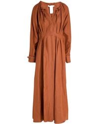 Max Mara - Maxi Dress Linen, Silk - Lyst
