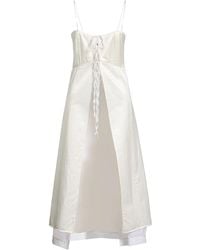 MM6 by Maison Margiela - Sleeveless Solid Satin Dress - Lyst