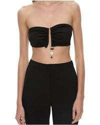 Christopher Esber - Droplet Ruched Crystal-Pendant Top - Lyst