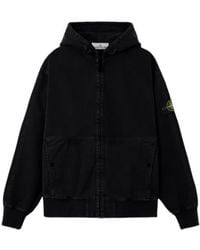 Stone Island - Oversized-Fit Zip-Up Hooded Jacket With Pockets - Lyst